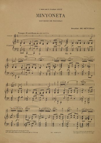 Minyoneta, Violon et piano